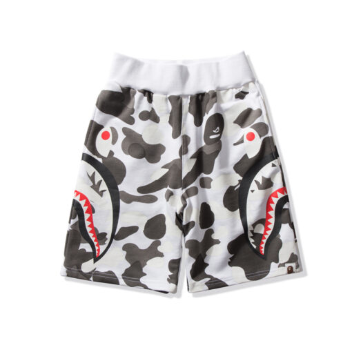 Bape X 1ST CAMO GLOW SIDE SHARK BEACH SHORTS MENS Bape X 1ST CAMO GLOW SIDE SHARK BEACH SHORTS MENS