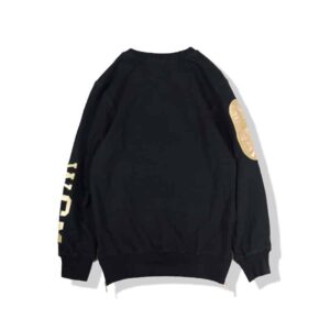 BAPE X Gold Shark Zipper Print Pullover Sweater