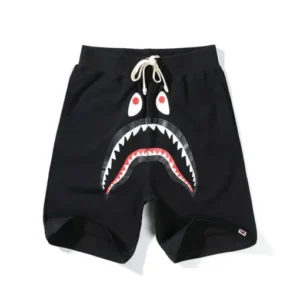 Bape X A Bathing Ape Black Bape Shark Shorts