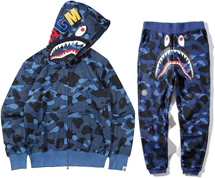 BAPE X Shark Blue Tracksuit BAPE X Shark Blue Tracksuit