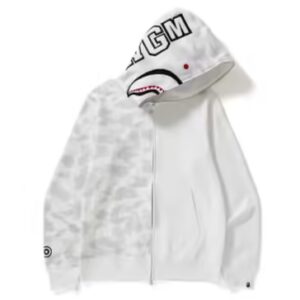 Bape X Hoodie White Man And Woman