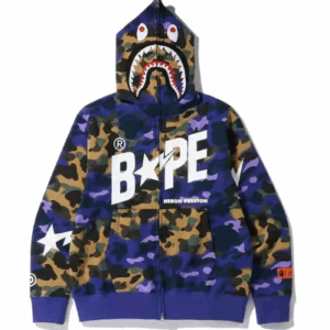 Bape X Shark Hoodies Men Women Casual Sweatshirts Streetwear Hip Hop Jacket