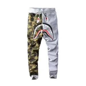 BAPE X Camo Heathered Gray Shark Pant
