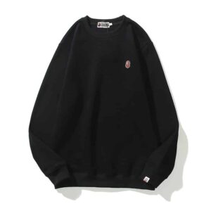 BAPE X Ape Head Embroidery Pullover Black Sweatshirt
