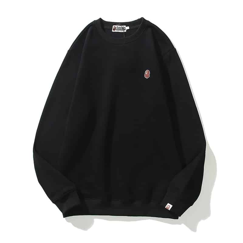 BAPE X Ape Head Embroidery Pullover Black Sweatshirt BAPE X Ape Head Embroidery Pullover Black Sweatshirt