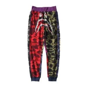 BAPE X Camo Shark color blocks Pant