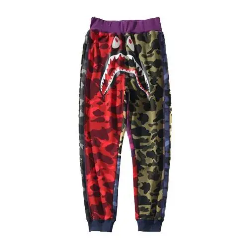 BAPE X Camo Shark color blocks Pant BAPE X Camo Shark color blocks Pant